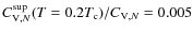 $C_{{\rm V},N}^{\rm sup}(T=0.2T_{\rm c})/C_{{\rm V},N}=0.005$