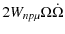 $\displaystyle 2 W_{np\mu}\Omega \dot{\Omega}$