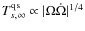 $T_{s,\infty}^{{\rm qs}}\propto \vert\Omega \dot{\Omega}\vert^{1/4}$
