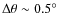 $\Delta \theta \sim 0.5^{\circ}$