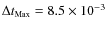 $\Delta t_{\rm\mbox{{\tiny
Max}}} = 8.5 \times 10^{-3}$