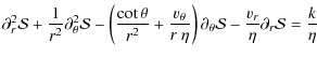 $\displaystyle \partial_r^2\mathcal{S} + \frac{1}{r^2}\partial_\theta^2