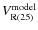 $V_{\rm {R(25)}}^{\rm {model}}$
