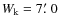 $W_{\rm k} = 7\hbox{$.\mkern-4mu^\prime$ }0$