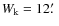 $W_{\rm k} = 12\hbox{$.\mkern-4mu^\prime$ }$