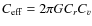 $C_{\rm eff}=2\pi G C_rC_v$