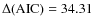 $\Delta ({\rm AIC})=34.31$