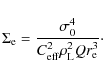 \begin{displaymath}\Sigma_{\rm e}={\sigma_0^4\over C_{\rm eff}^2\rho_{\rm L}^2 Qr_{\rm e}^3}\cdot
\end{displaymath}