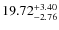 $\rm 19.72^{+3.40}_{-2.76}$