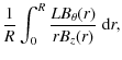$\displaystyle \frac{1}{R}\int_0^R \frac{LB_{\theta}(r)}{rB_z(r)}~{\rm d}r,$