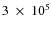 $3~\times~10^5$