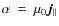$\alpha~=~\mu_{0}\vec{j}_{\parallel}$