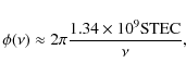 \begin{displaymath}\phi(\nu) \approx 2 \pi \frac{1.34\times 10^{9} {\rm STEC}}{\nu},
\end{displaymath}