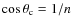 $\cos\theta_{\rm c}=1/n$