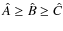 $\hat{A} \geq \hat{B} \geq \hat{C}$