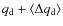 $q_{\rm d}+\langle \Delta q_{\rm d} \rangle$