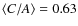 $\langle C/A
\rangle=0.63$