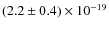 $(2.2\pm 0.4) \times10^{-19}$