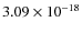 $3.09\times10^{-18}$