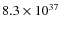 $8.3 \times 10^{37}$