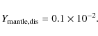 \begin{displaymath}
Y_{\rm mantle,dis}=0.1\times10^{-2}.
\end{displaymath}