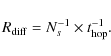 \begin{displaymath}
R_{\rm diff}=N^{-1}_{s}\times t^{-1}_{\rm hop}.
\end{displaymath}