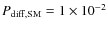 $P_{\rm diff,SM}=1\times10^{-2}$