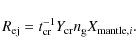 \begin{displaymath}
R_{\rm ej} = t^{-1}_{\rm cr} Y_{\rm cr} n_{\rm g} X_{{\rm mantle},i}.
\end{displaymath}