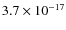 $3.7 \times 10^{-17}$