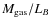 $M_{\rm gas}/L_B$