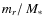 $m_r/\ensuremath{\it ~M_{*}} $