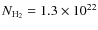 $N_{\rm H_2}=1.3
\times 10^{22}$