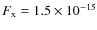 $F_{\rm x} = 1.5 \times 10^{-15}$