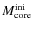 $M_{\rm core}^{\rm ini}$