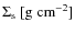 $\Sigma_{\rm s}~[{\rm g~cm}^{-2}]$