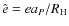 $\hat{e}= ea_P/R_{\rm H}$