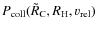 $P_{\rm coll}(\tilde{R}_{\rm C},R_{\rm H}, v_{\rm rel})$