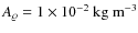 $A_{\varrho}=1\times 10^{-2}~{\rm kg~m^{-3}}$