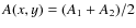 $A(x,y)=(A_{\rm 1}+A_{\rm 2})/2$