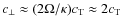 $c_\perp \approx (2\Omega/\kappa) c_{{\rm T}} \approx 2c_{{\rm T}}$