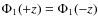 $\Phi_1 (+z)=\Phi_1 (-z)$