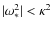 $\vert\omega_*^2\vert < \kappa^2$