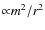 ${\propto}m^2/r^2$