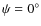 $\psi = 0^\circ$