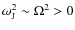 $\omega_{{\rm J}}^2 \sim \Omega^2 >0$