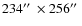 $234{\hbox{$^{\prime\prime}$ }}\times256{\hbox{$^{\prime\prime}$ }}$