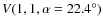 $V(1,1,\alpha = 22.4^\circ )$