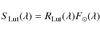 \begin{displaymath}S_{\rm Lut}(\lambda) = R_{\rm Lut}(\lambda) F_{\odot}(\lambda)
\end{displaymath}