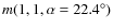 $m(1,1,\alpha = 22.4^\circ)$