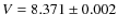 $V=8.371\pm0.002$